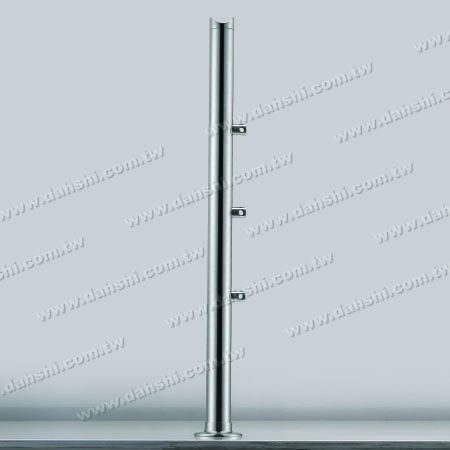 Round tube Column with Joint Accessories - Stainless Steel Railing Posts