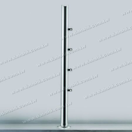 不鏽鋼欄杆垂直立柱 - 不鏽鋼管立柱與配件接合搭配
