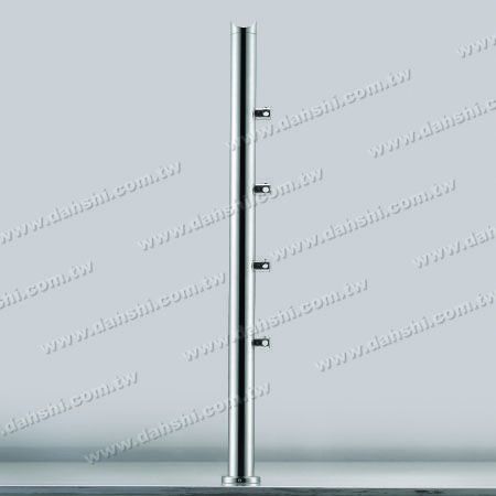 不鏽鋼管立柱與配件接合搭配 - 不鏽鋼圓管欄杆立柱