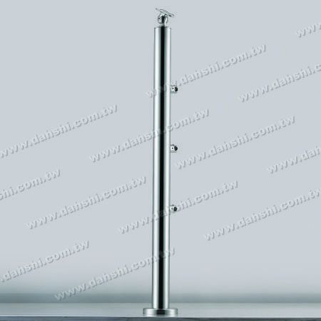 Round Tube Railing Column - Stainless Steel Round tube Column with Joint Accessories