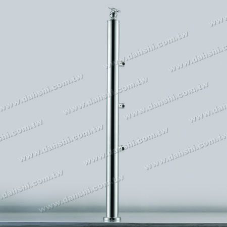 Railing Posts - Stainless Steel Round Tube Railing Column