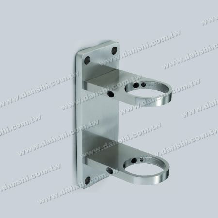 不锈钢圆管楼梯外墙壁长方形固定座- 手铐通孔 - 不锈钢圆管楼梯外墙壁长方形固定座- 手铐通孔式