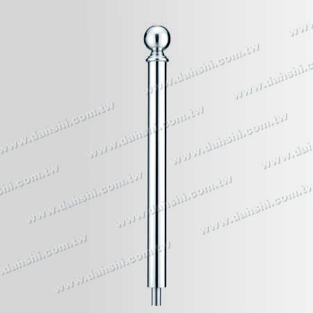 S.S. 3" Round Post - Stainless Steel Round Post 3" Plain Surface with 4 1/4" Ball Top