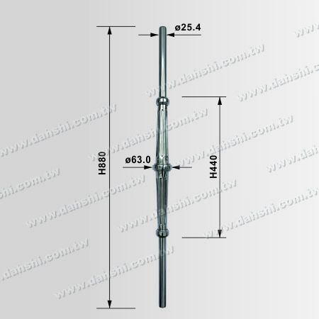 Размер: Стойки балюстрады из нержавеющей стали экструзии - трубчатые