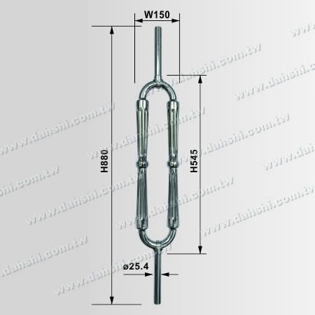 Размер: Стойки балюстрады из нержавеющей стали экструзии - трубчатые