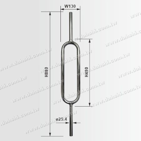 Размеры: Нержавеющая стальная балюстрада - Трубчатая