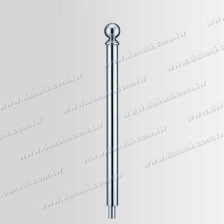 S.S. 2 1/2" Round Post - Stainless Steel Round Post 2 1/2" Plain Surface with 3 1/2" Ball Top