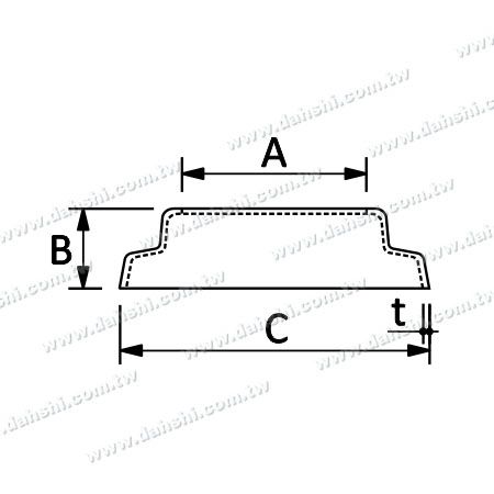 ابعاد: پلاک پایه گرد استیل ضد زنگ 2 اینچ