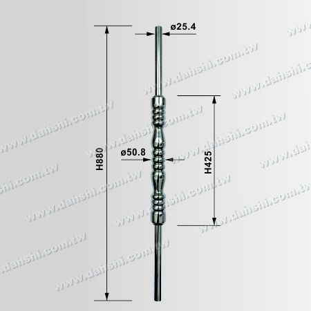 Размер: Стойки балюстрады из нержавеющей стали экструзии - трубчатые