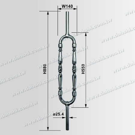 Размер: Стойки балюстрады из нержавеющей стали экструзии - трубчатые