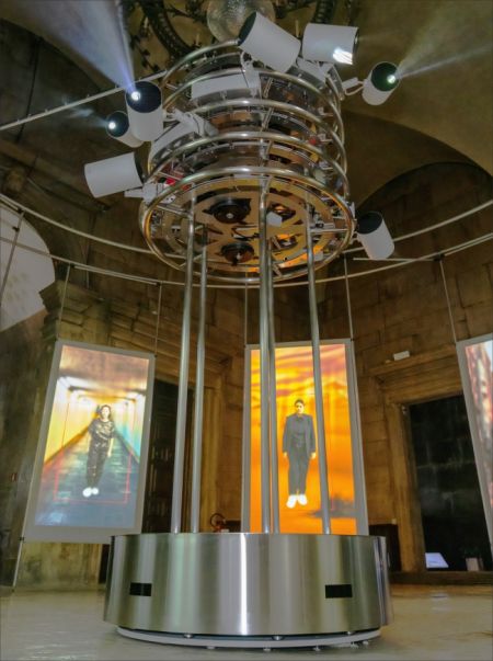 Projection Tower Installation is composed of stainless steel round pipe fittings