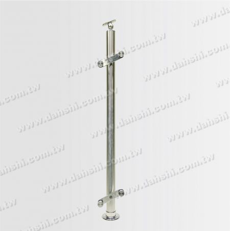 Coluna de clipe de vidro da escada bilateral com base