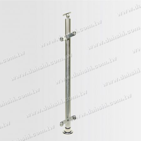 Coluna de clipe de vidro da escada bilateral com base