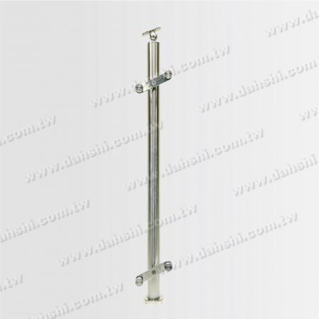 Coluna de clipe de vidro da escada bilateral com base