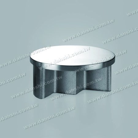 Channel Round Tube Flat Top End Cap - Stainless Steel Channel Round Pipe Flat Top End Cap - Mirror