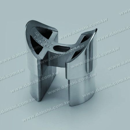 Channel Tube Handrail Perp. Post Saddle Connector - Stainless Steel Channel Pipe Handrail Perpendicular Post Saddle Connector - Mirror