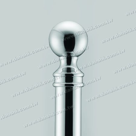 Boule et chapiteau en acier inoxydable pour main courante - Les accessoires peuvent être appliqués sur la connexion de la boule creuse et du tube rond - externe, mis sur le tube