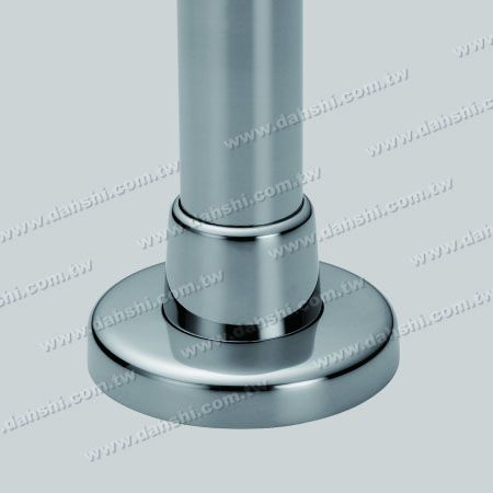 - pour tuyau rond - Rampe en tube rond en acier inoxydable 3 pièces - Base ronde - Vis invisible