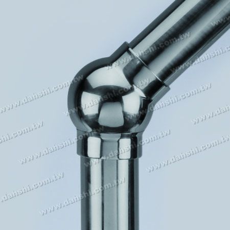 Angolo particolare gomito - Connettore a sfera esterno a 135 gradi in tubo rotondo in acciaio inossidabile - Realizzato con fusione
