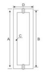 Stainess Steel shower handle to suit your shower enclosures - ASP153. Handles& knobs (ASP153)