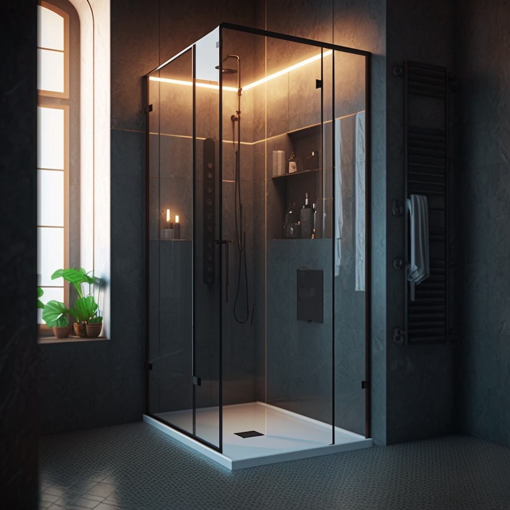 Modern Folding Shower Enclosure with Acrylic Tray and Polished Aluminum  Alloy Frame Matt Black Pivot Walk in Shower Screen 1 Glass Shower Door -  China Shower Room, Shower Enclosure