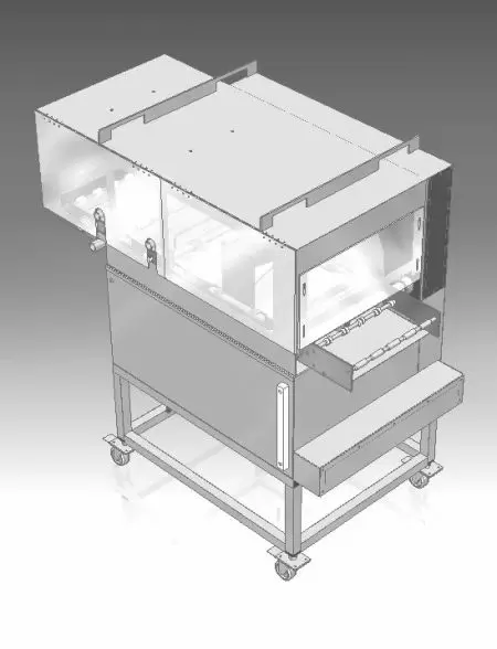 Máquina de recubrimiento de chocolate con aislamiento térmico