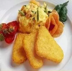 可成型各种片块状, 例:薯饼