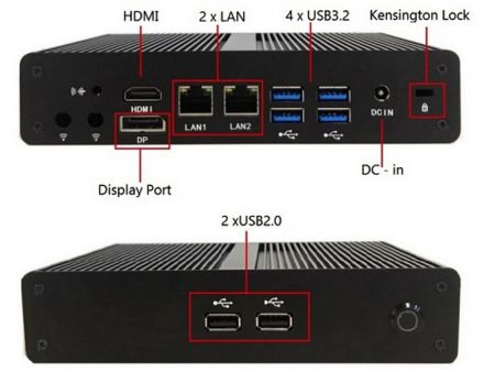 Windows 10, IoT Intel Atom Celeron J6412 SoC Thin Client màn hình kép 4K