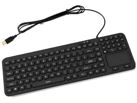 Glove-friendly typing medical keyboard