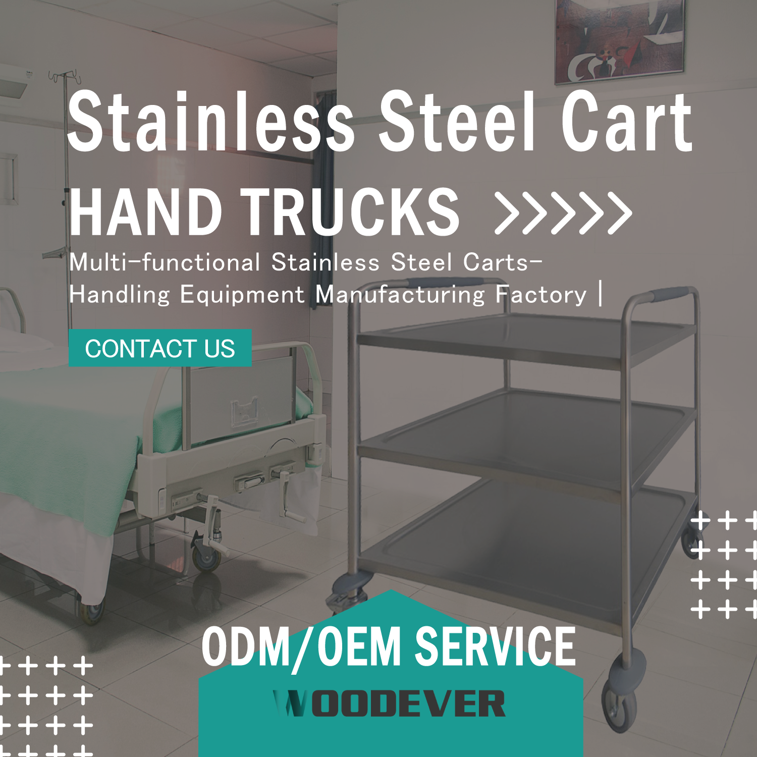 Stainless steel trolleys are corrosion resistant and suitable for transporting highly corrosive chemicals.