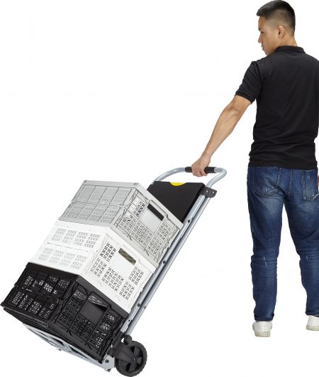 Withstand loading capacity of 90kg as a hand truck