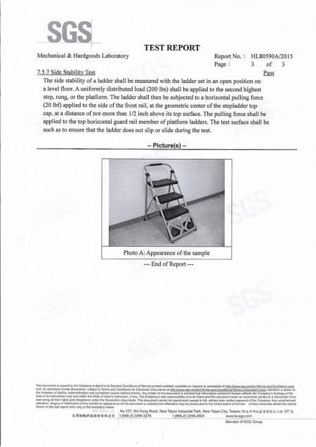 2015 2-in-1-Trittleiterwagen SGS-Testbericht