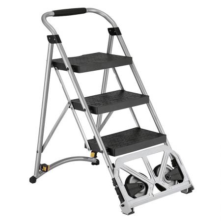Carrito de escalera convertible - Step stool is produced based solid steel tube and certified plastic