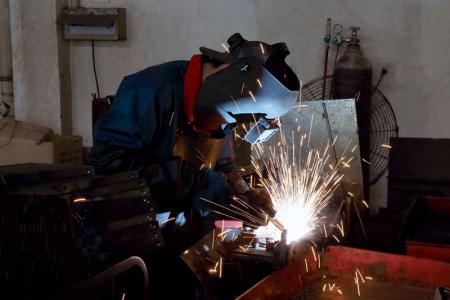 All the employees on welding line are required to wear safety gears.