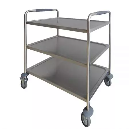 Carrello di utilità mobile in acciaio inossidabile a 3 strati (carico 100 kg) - Il carrello in acciaio inossidabile a tre livelli è la scelta perfetta per laboratori, ristoranti, uso medico e industriale.