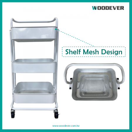 세 가지 저장 층은 깊이가 9cm(3.5인치)로 설계되어 물건이 떨어지는 것을 효과적으로 방지합니다.