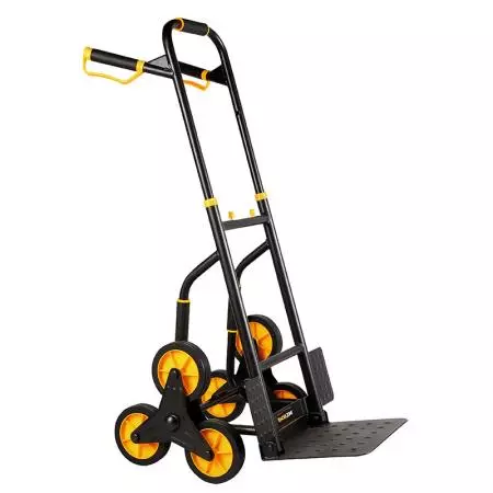 Faltbarer Stahl-Treppenhandwagen mit Doppelgriff (Belastung 120 kg) - Neu entwickelter Treppensteiger-Handwagen