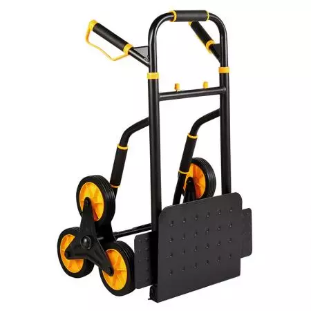 Hand truck carries extra heavy-duty objects securely.