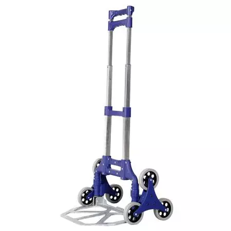 Vendedor de carretilla de mano para subir escaleras de aluminio con cuerda elástica (carga de 70 kg). - El carrito para subir escaleras es delgado y sólido.