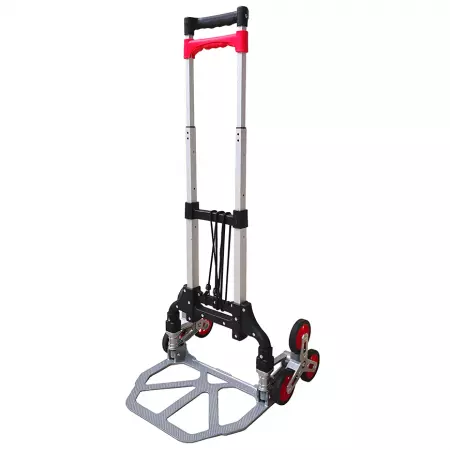 Foldable Aluminum Stair-Climbing Hand Truck Maker (Loading 75 kg) - Stair-climb trolley is slim and solid, able to move item up and down stair