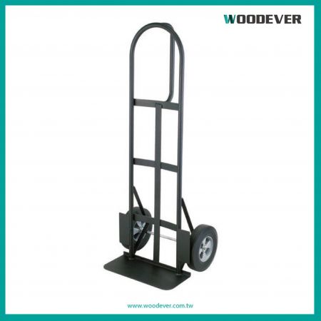 Fornecedor de carrinho de mão de aço com rodas de borracha sólida para uso pesado (Carga 360 Kg) - Carrinho de mão de aço com alça em D e capacidade de carga de 800 lbs.