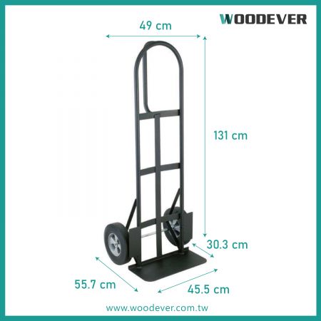 The detailed size of this metal hand truck