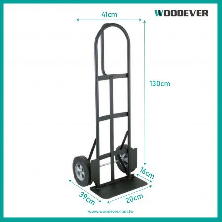 The detailed size of this metal hand truck
