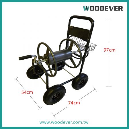 Profesjonalny wózek ogrodowy WOODEVER może pomieścić do 250 stóp węża o średnicy 5/8 cala (wąż nie jest dołączony) i posiada dwie fabryki produkcyjne w Wietnamie i Chinach, oferując bardzo elastyczne usługi dostosowania.