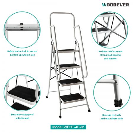The ladder with a high handrail uses Q195 steel.