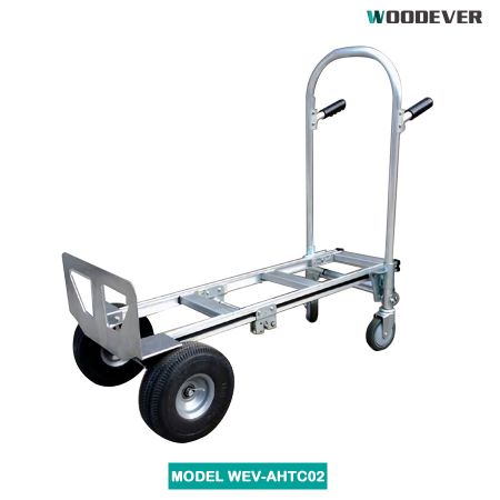 The 118cm long bed frame, which is much longer than other hand trucks, provides extended space for big-shaped items loads up to 550 pounds