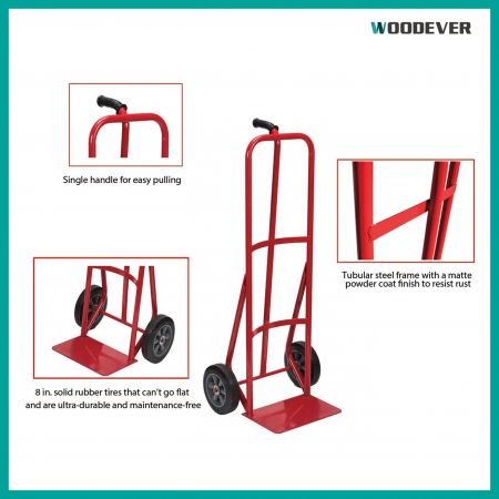 600lbs loading capcity utility hand trolley component function