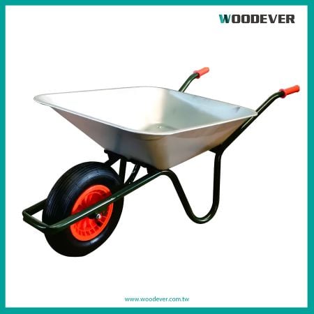 Industrial steel wheelbarrow cart (Loading 120kg) - Factory price best contractor wheelbarrow cement mixer 120kg 266 lbs loading capacity.