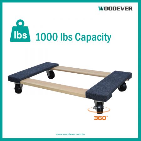 WOODEVER's يمكن أن تدعم عربة أثاث الخشب حتى 1,000 رطل، مما يجعلها مثالية للتخزين الحديث والخدمات اللوجستية أو التطبيقات الصناعية التي تتطلب قدرة تحميل عالية.