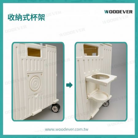 茂禾企業客製化推車LOGO購物車工廠四輪摺疊購物車買菜車製造工廠，蓋子前滑式收納蓋設計，